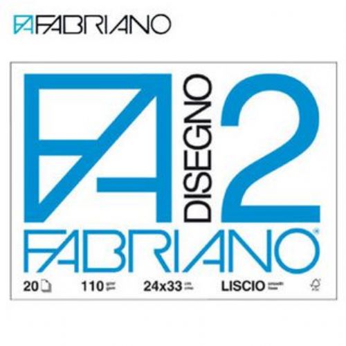 FABRIANO F2 BLOCCO 24X33 LISCIO 110GR 20FG 6200516